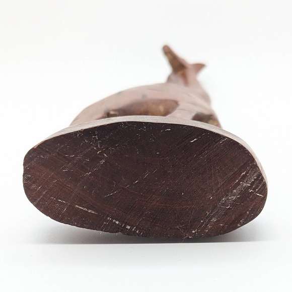 Vintage Hand Carved Wooden Giraffe Figurine Made in Kenya (Repaired) - Picture 10 of 12